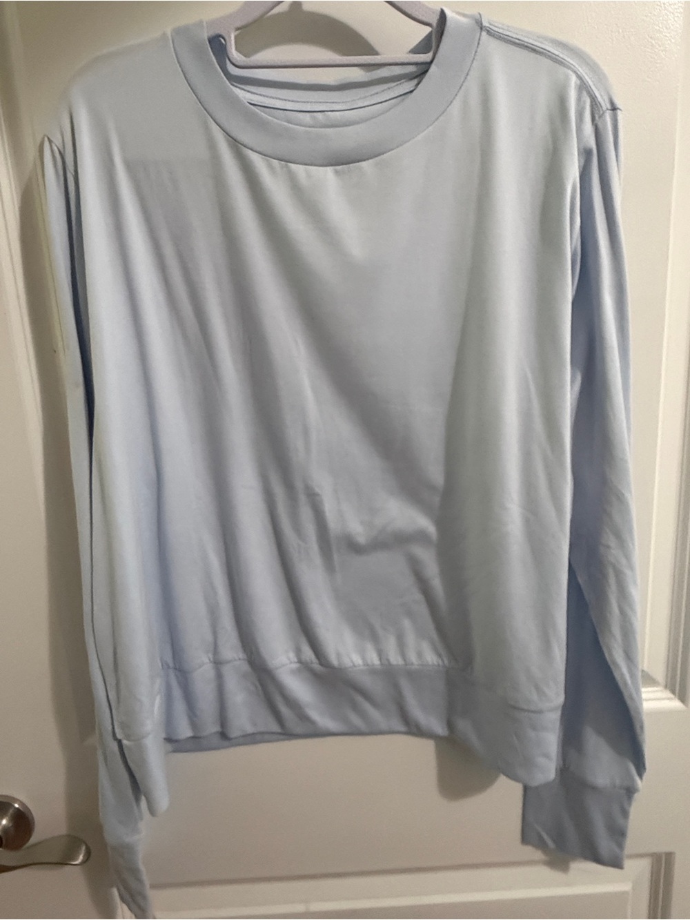 Vuori Daydream Crew Light Blue XL Long Sleeve UPF 30+ Top